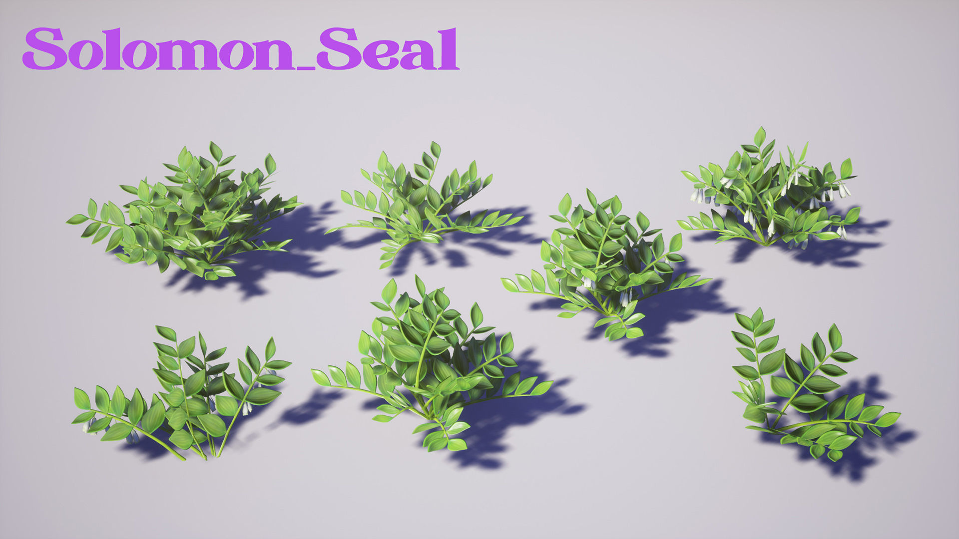 Garden Foliage Pack Low-poly 3D model_11