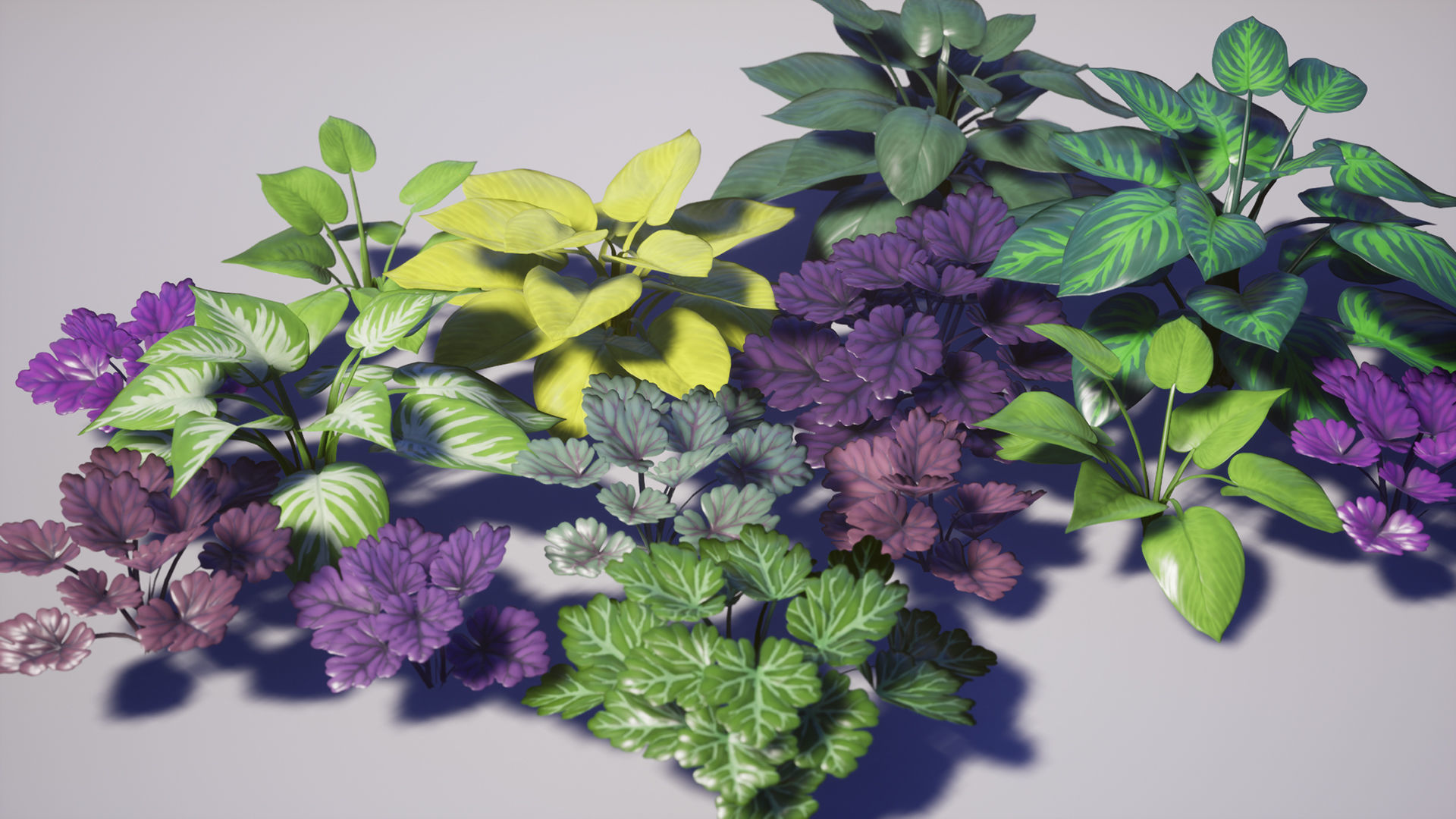 Garden Foliage Pack Low-poly 3D model_3