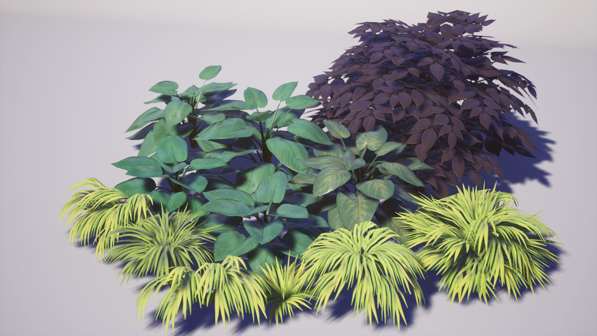 Garden Foliage Pack Low-poly 3D model_4