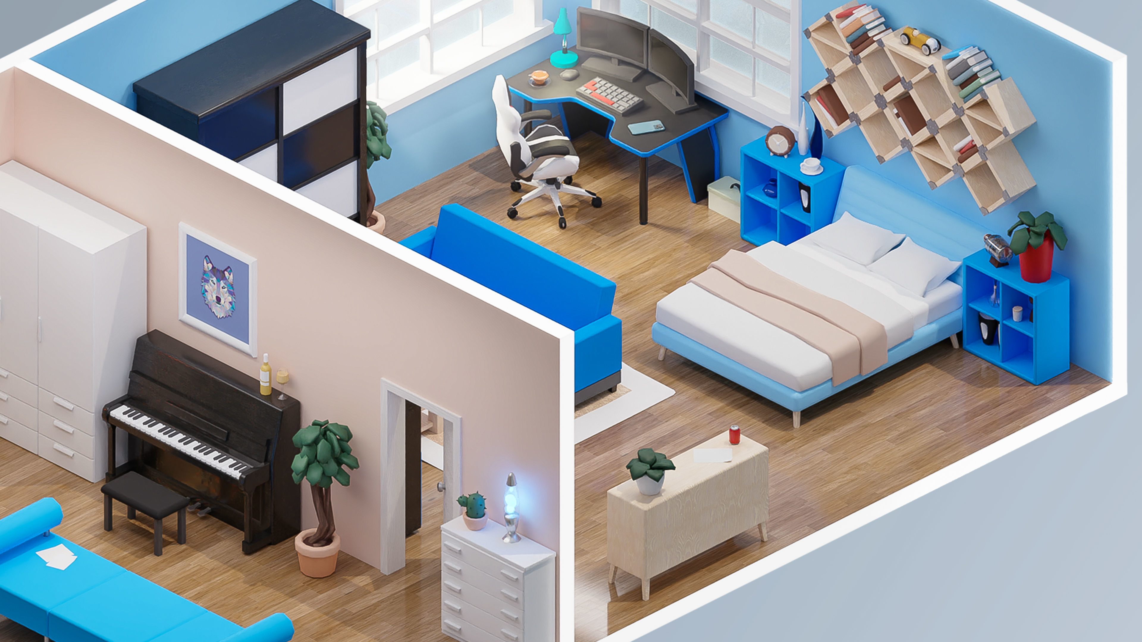 Room 27 Low-poly 3D model_2