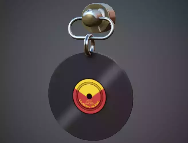 Vynil Record Weapon Charm - Low Poly Game Ready Low-poly 3D model