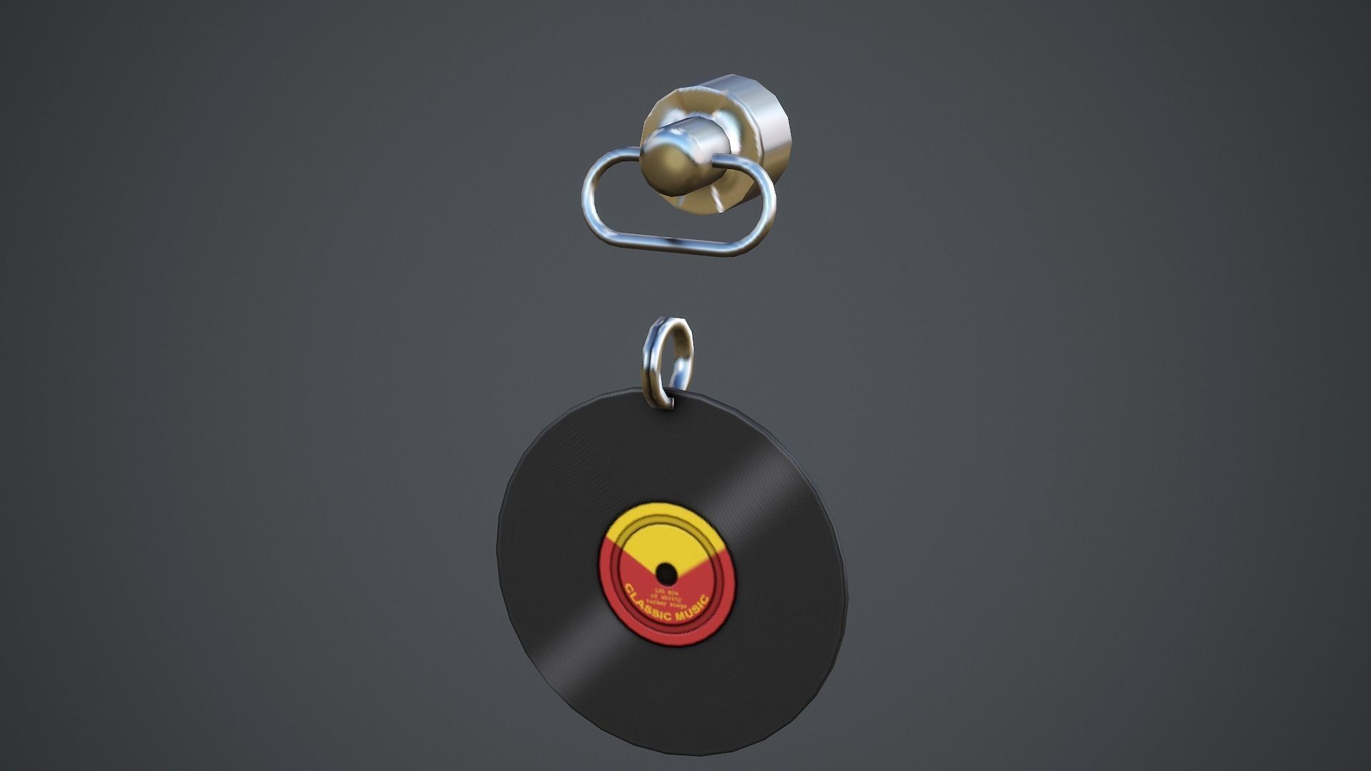 Vynil Record Weapon Charm - Low Poly Game Ready Low-poly 3D model_5