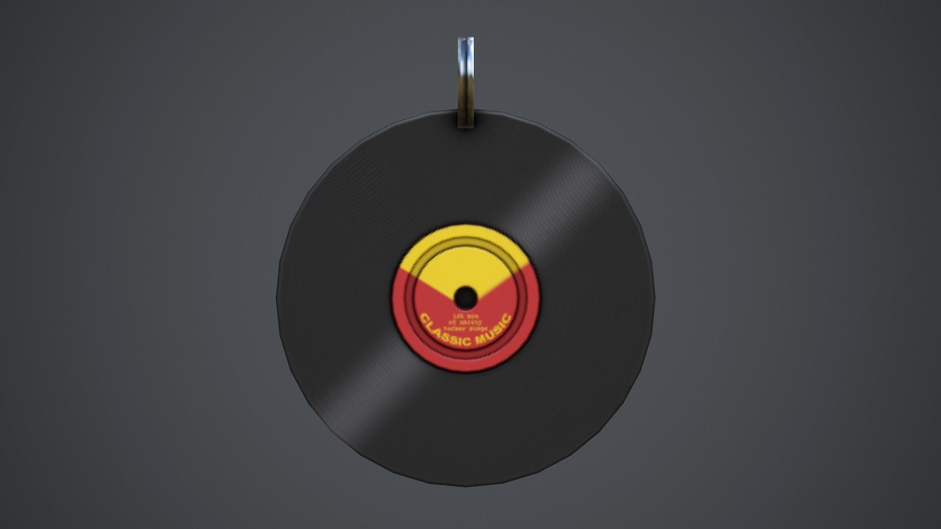 Vynil Record Weapon Charm - Low Poly Game Ready Low-poly 3D model_7