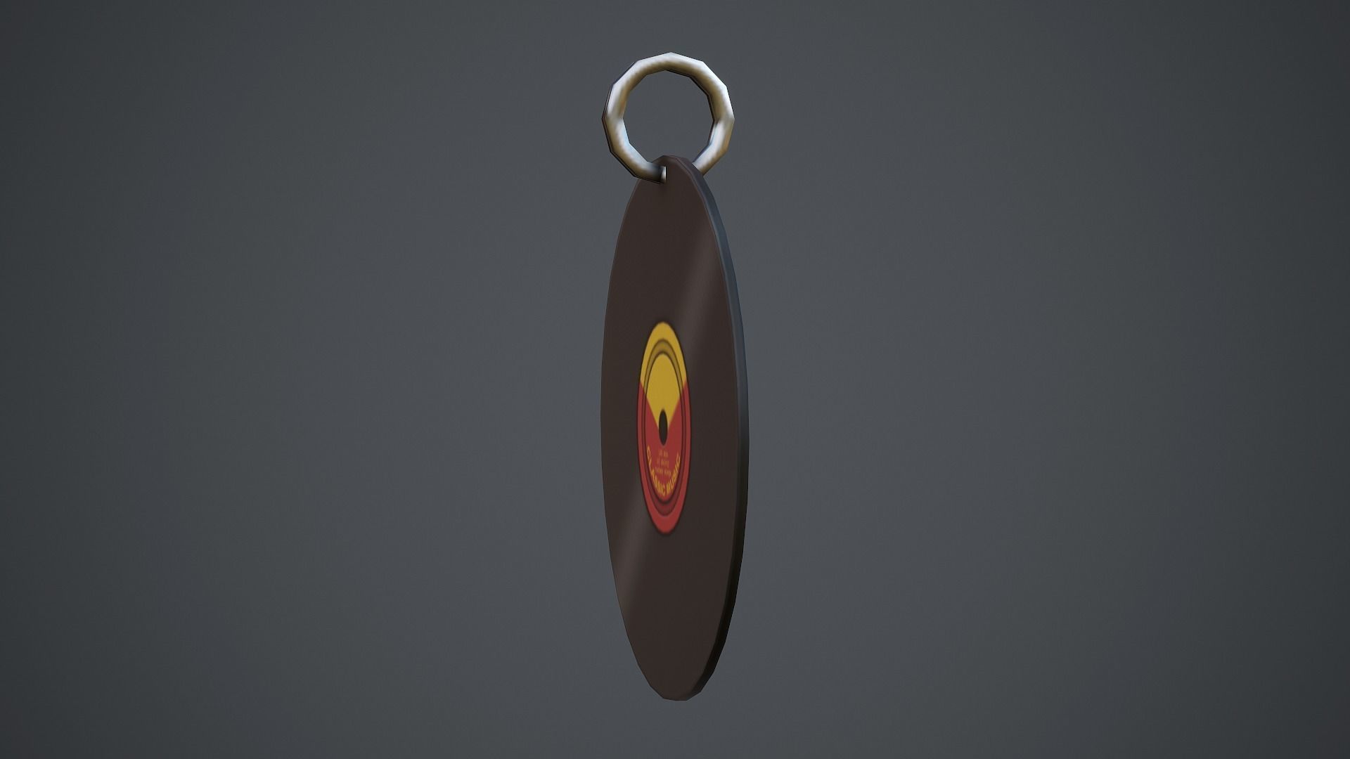 Vynil Record Weapon Charm - Low Poly Game Ready Low-poly 3D model_8
