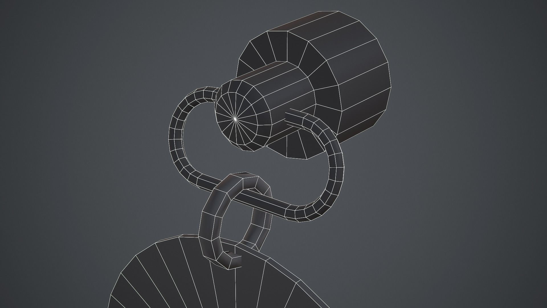 Vynil Record Weapon Charm - Low Poly Game Ready Low-poly 3D model_12