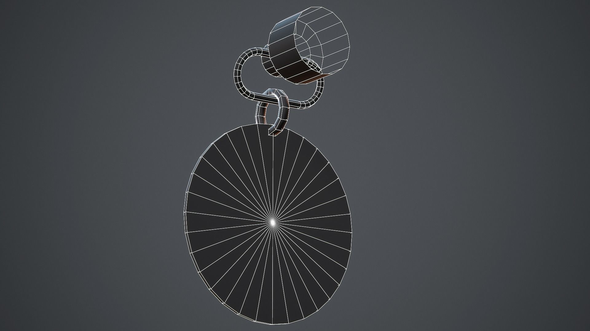 Vynil Record Weapon Charm - Low Poly Game Ready Low-poly 3D model_11