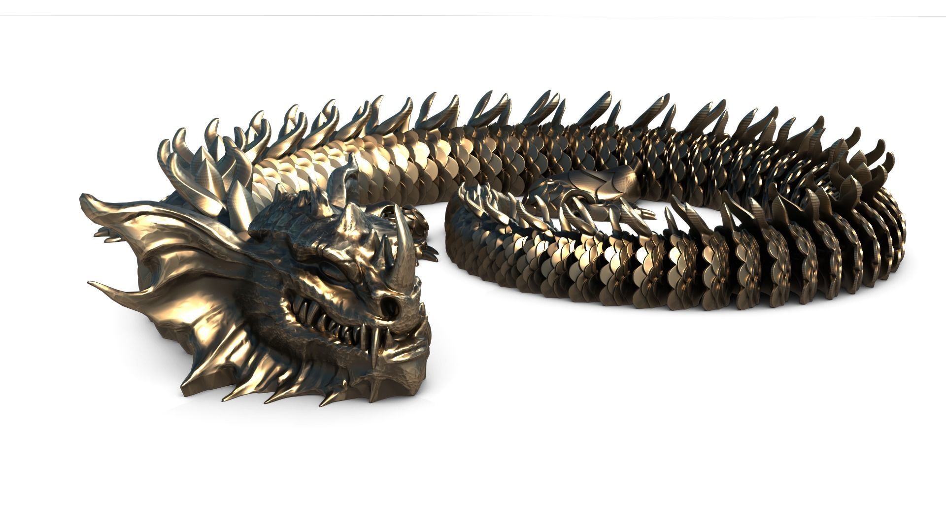 Articulated Dragon 01 3D print model_6