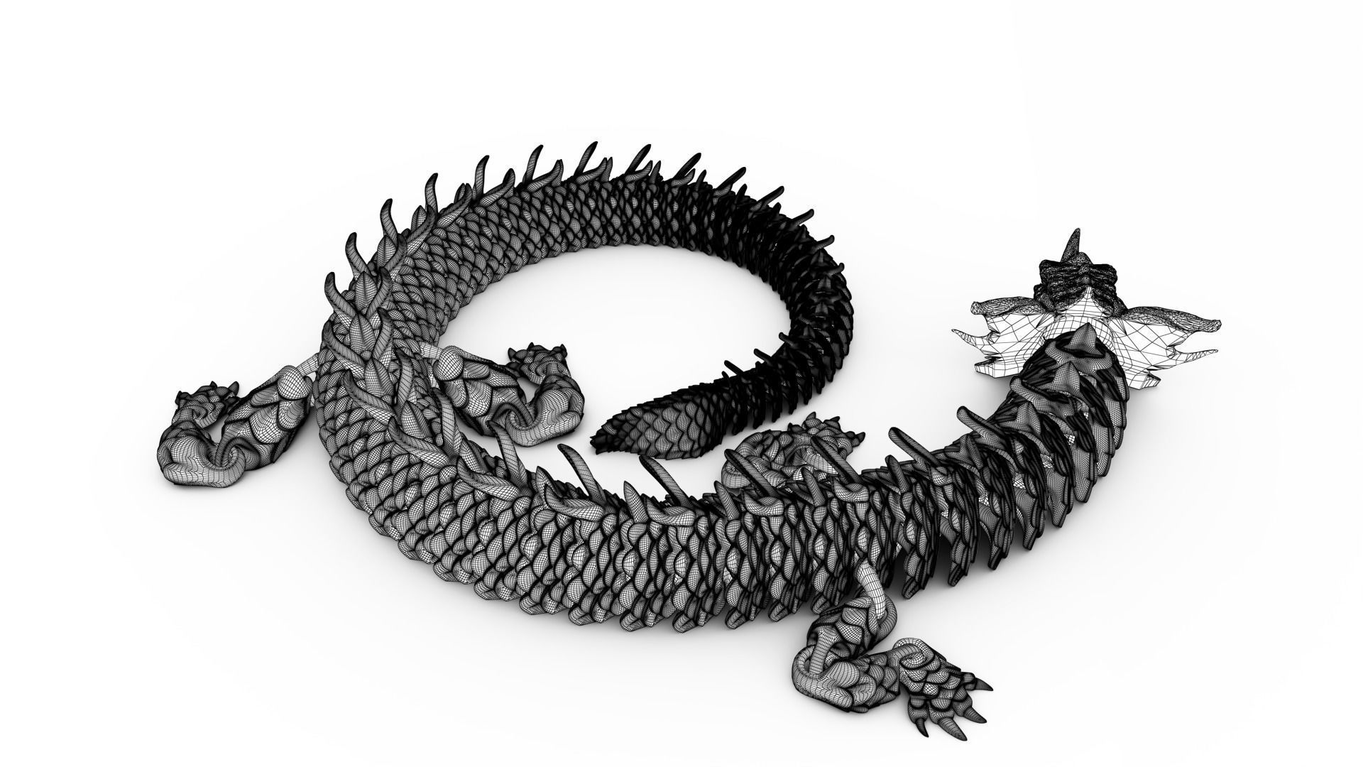 Articulated Dragon 01 3D print model_14