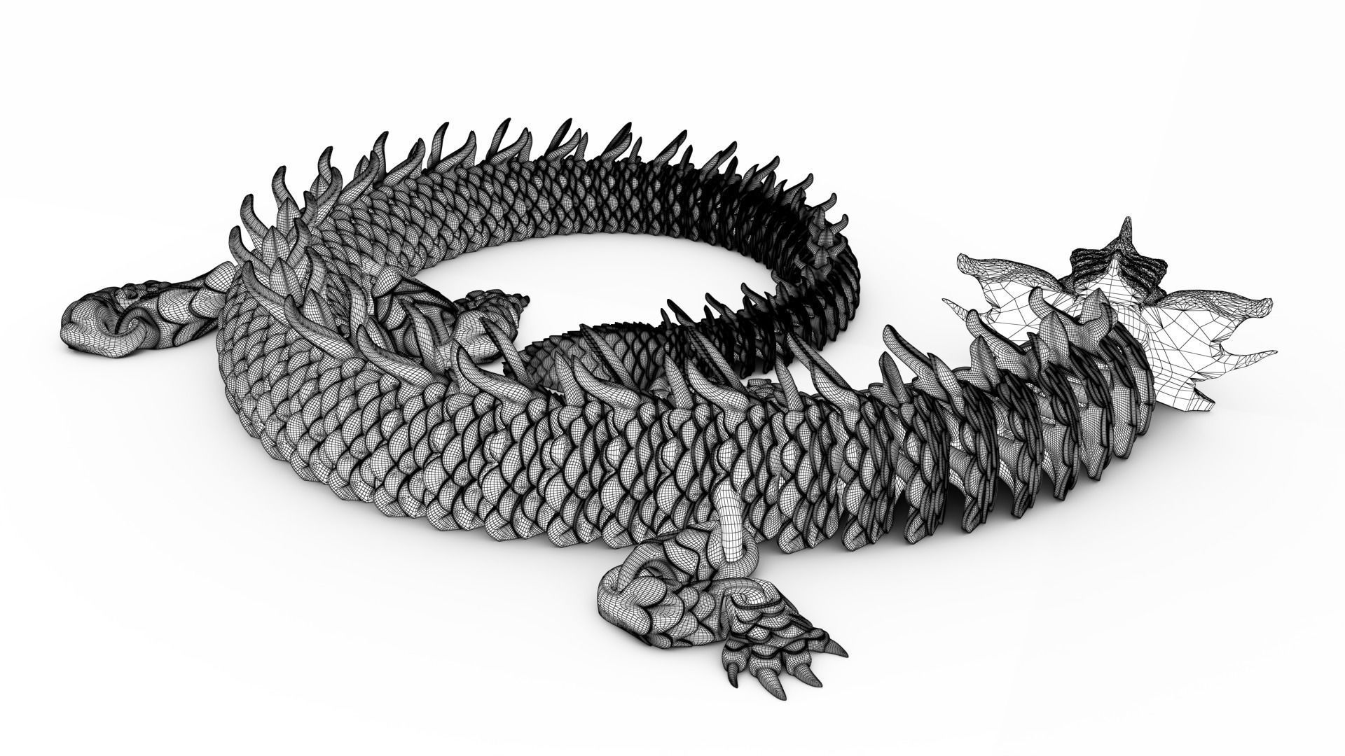 Articulated Dragon 01 3D print model_15