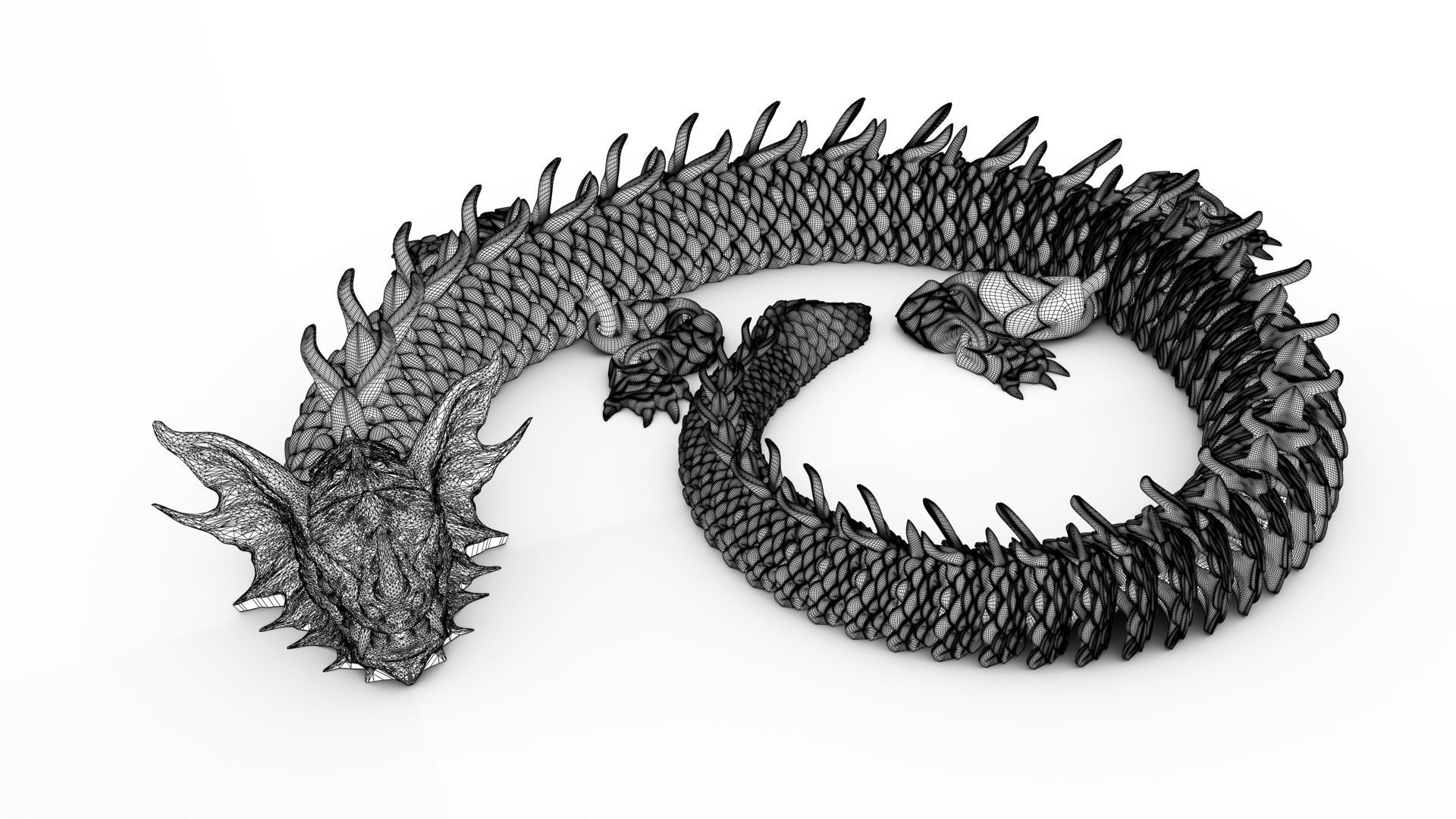 Articulated Dragon 01 3D print model_13