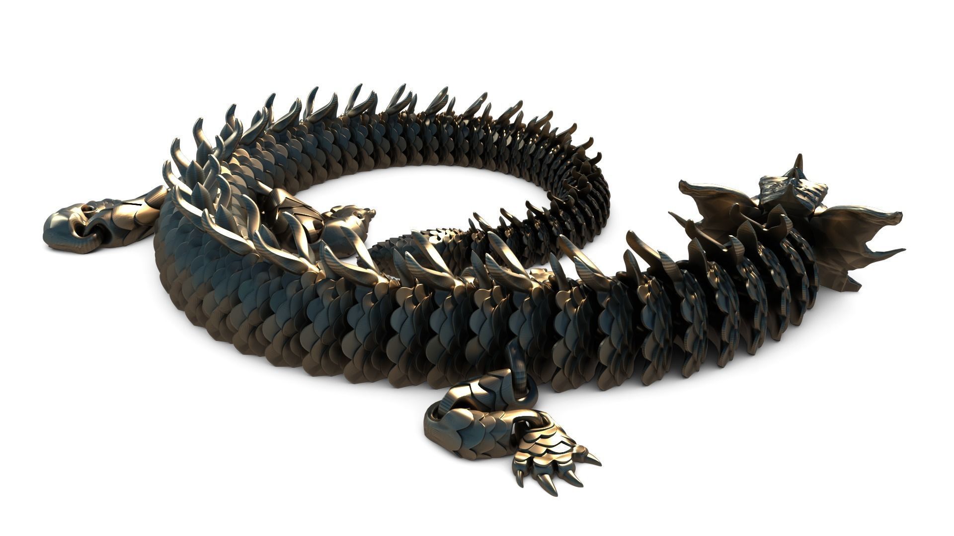 Articulated Dragon 01 3D print model_10