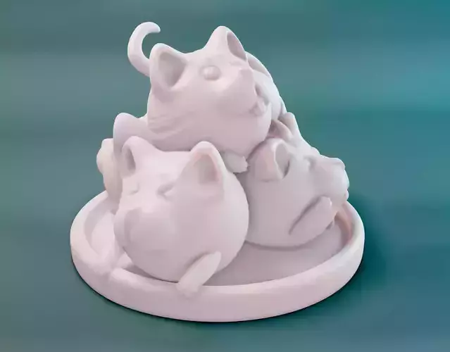 3D Print model - CUTE CATS
