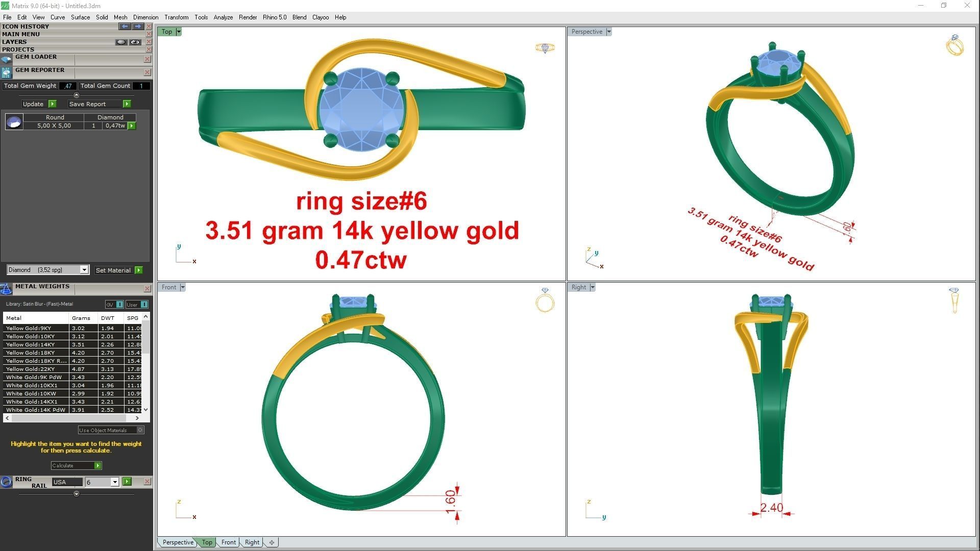 Solitaire Wedding Engagement Women Ring 3D print model_3