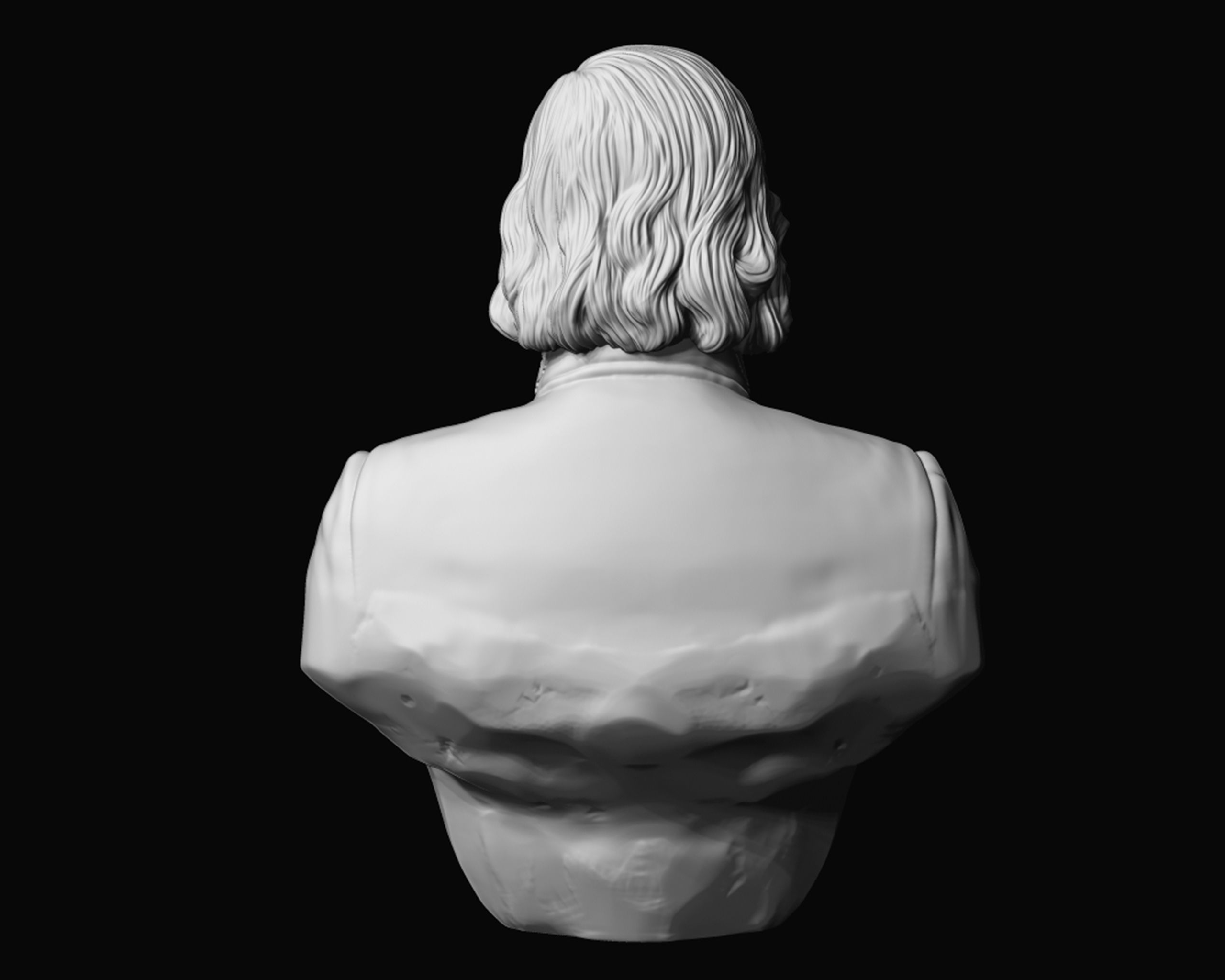 General George Pickett bust sculpture 3D print model_13