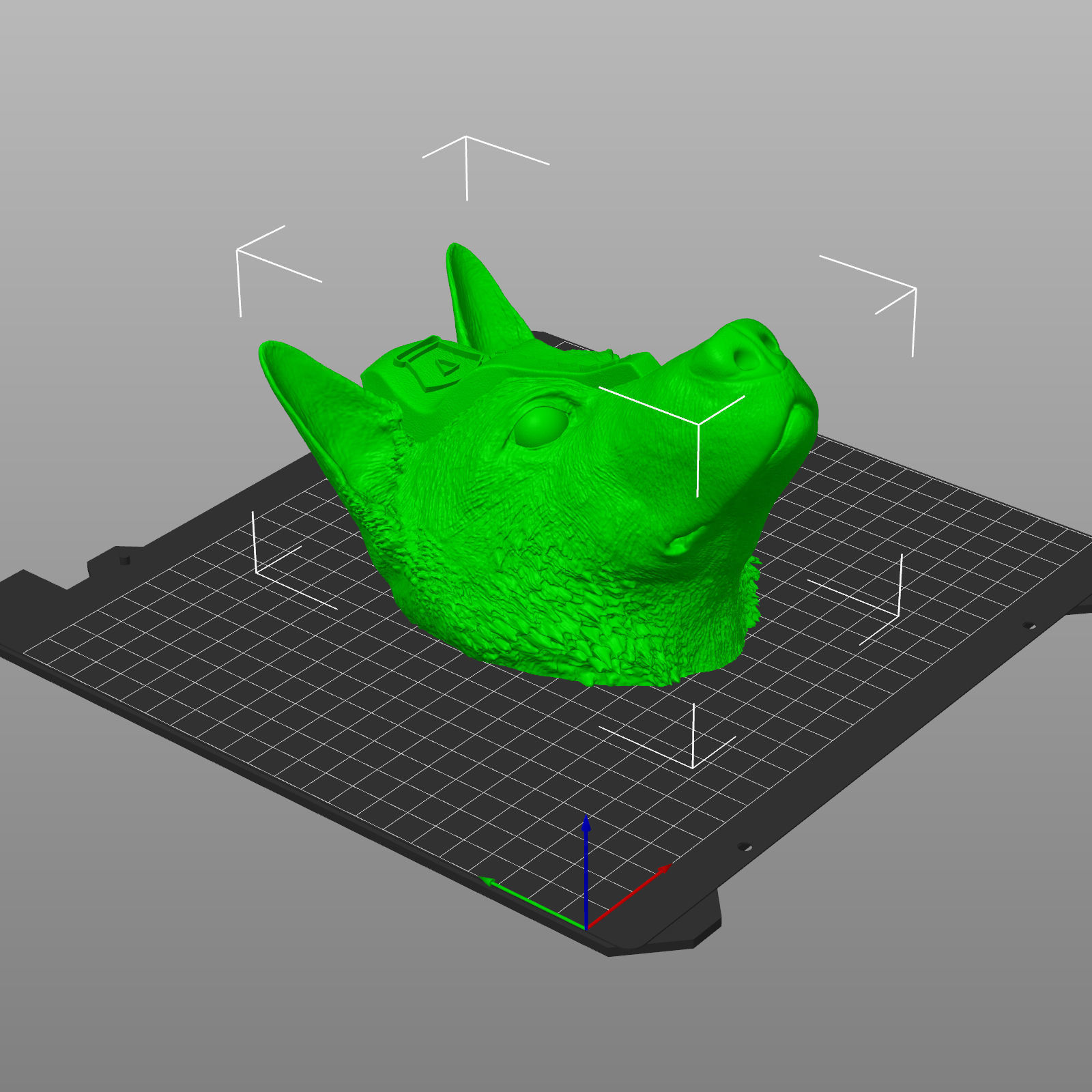 Dog Sheperd Anubis Bust  3D print model_10