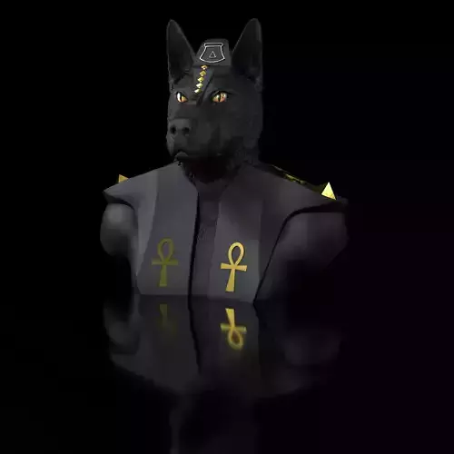 Dog Sheperd Anubis Bust  3D print model