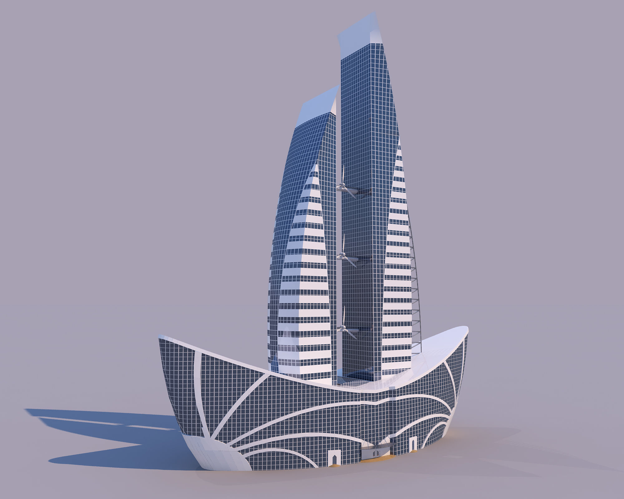0124 - Boat Skyscraper 3D model_2