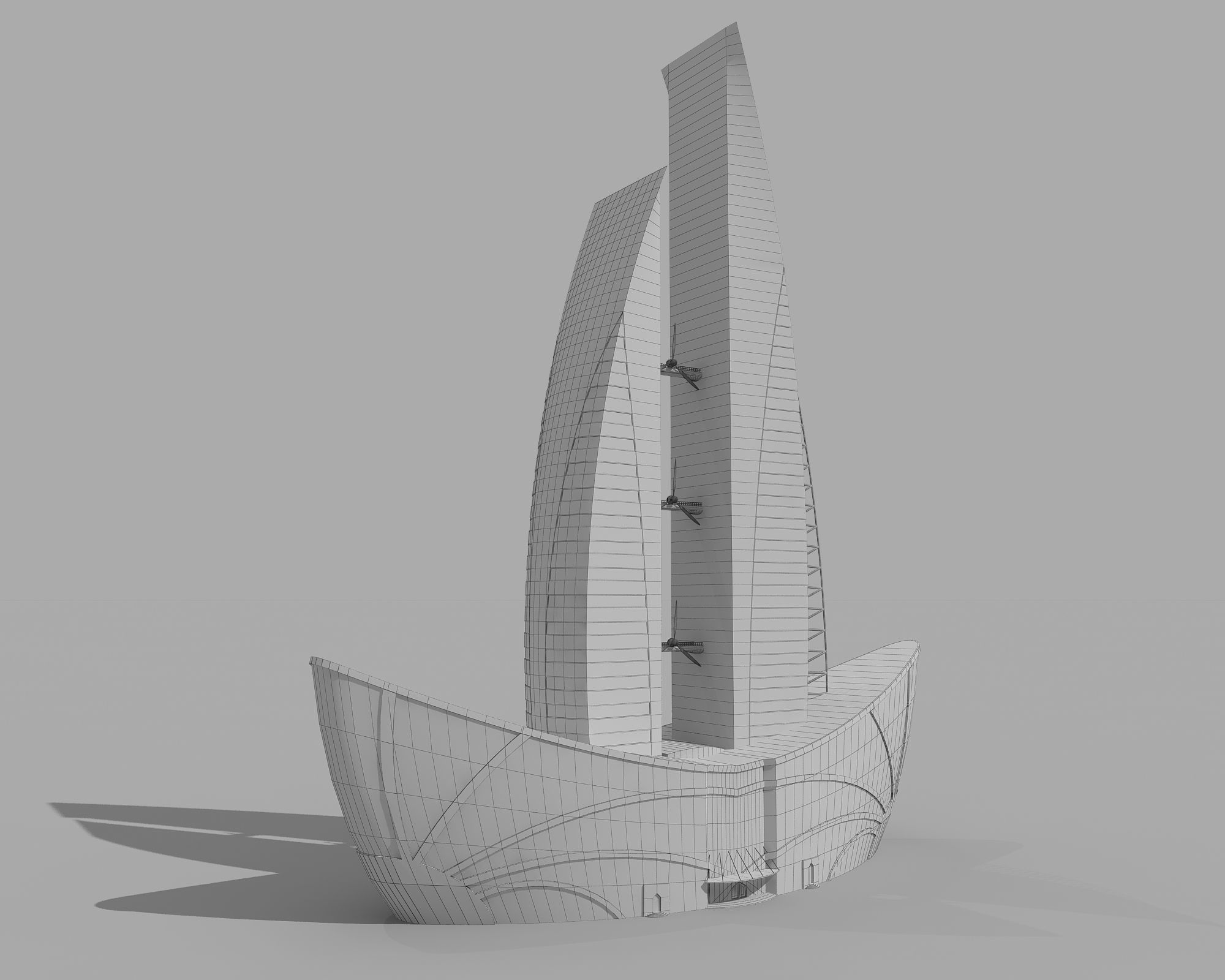 0124 - Boat Skyscraper 3D model_14