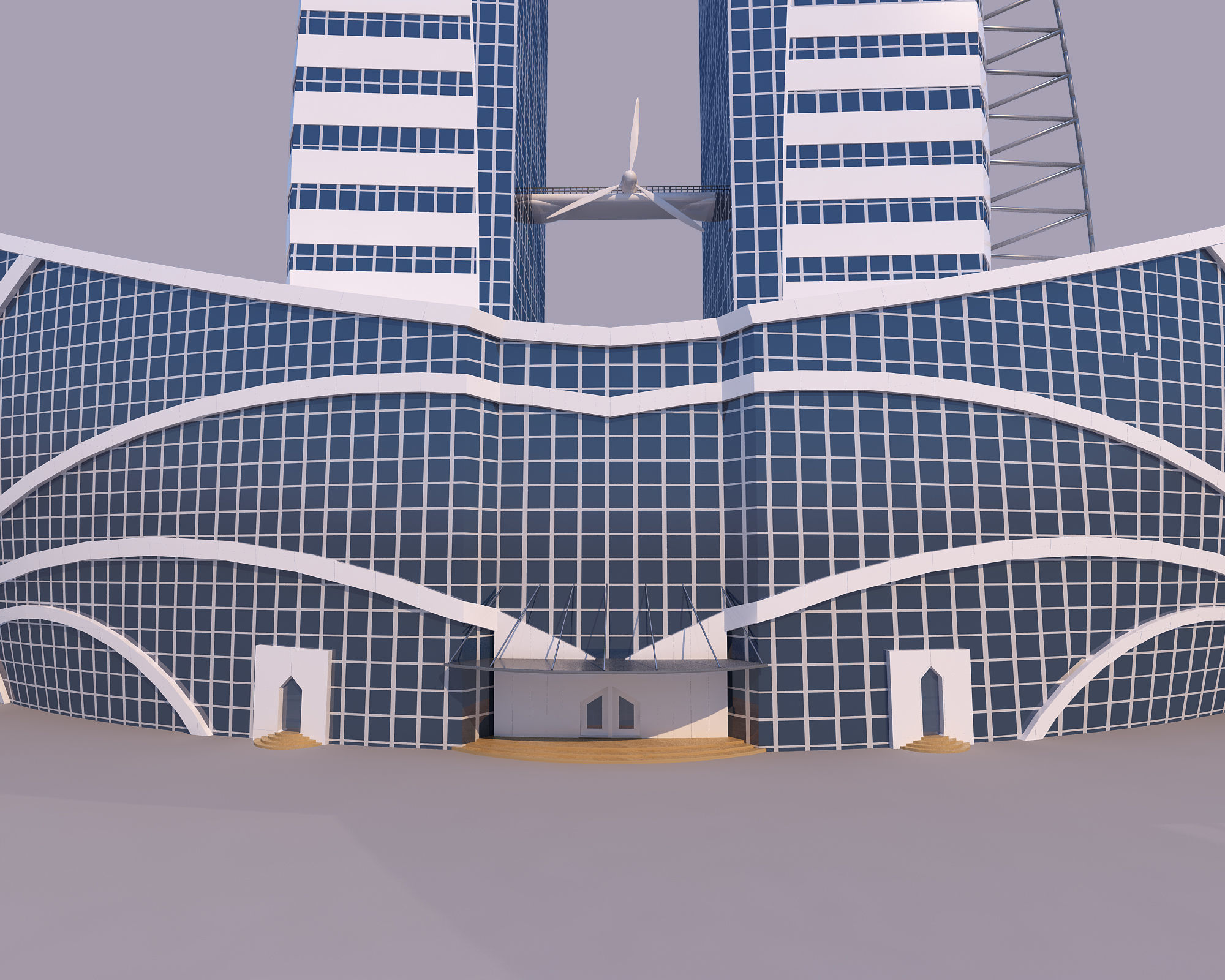 0124 - Boat Skyscraper 3D model_8