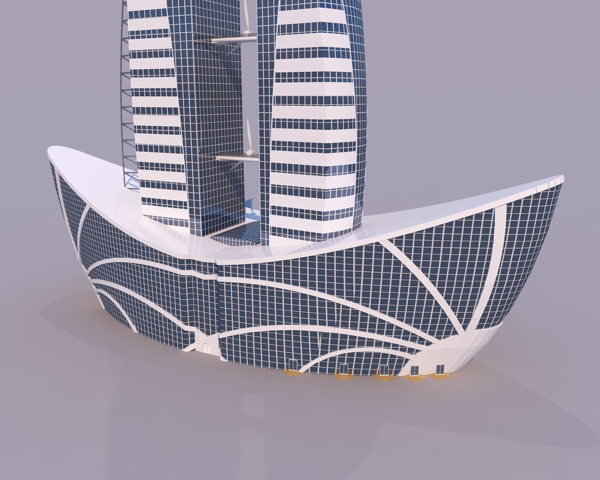 0124 - Boat Skyscraper 3D model_4
