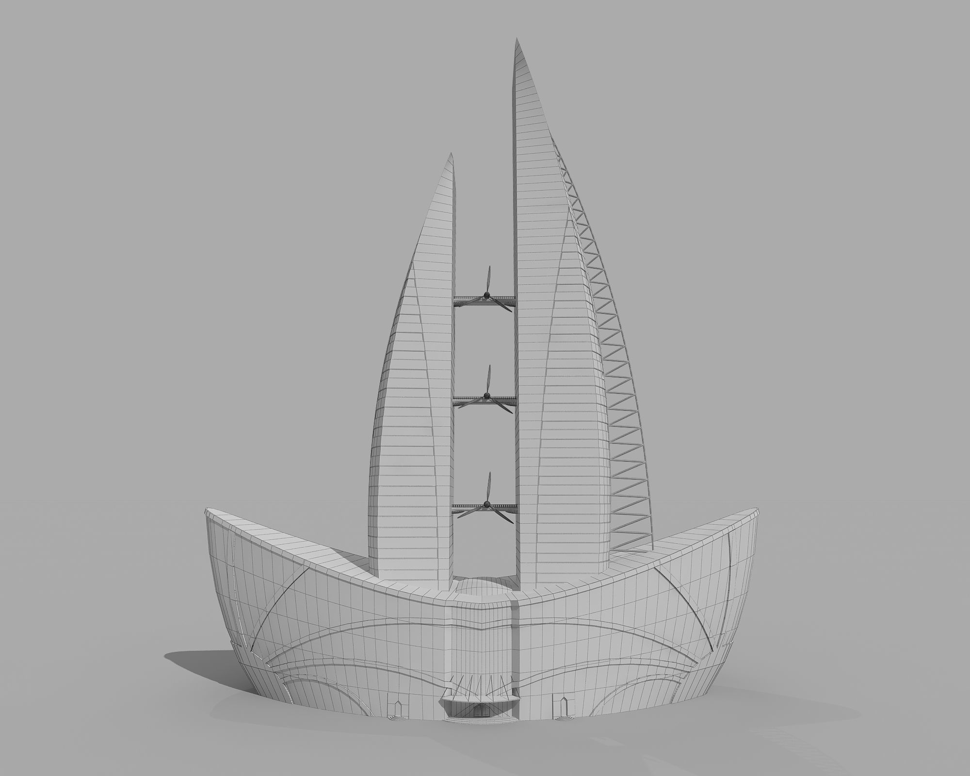 0124 - Boat Skyscraper 3D model_15