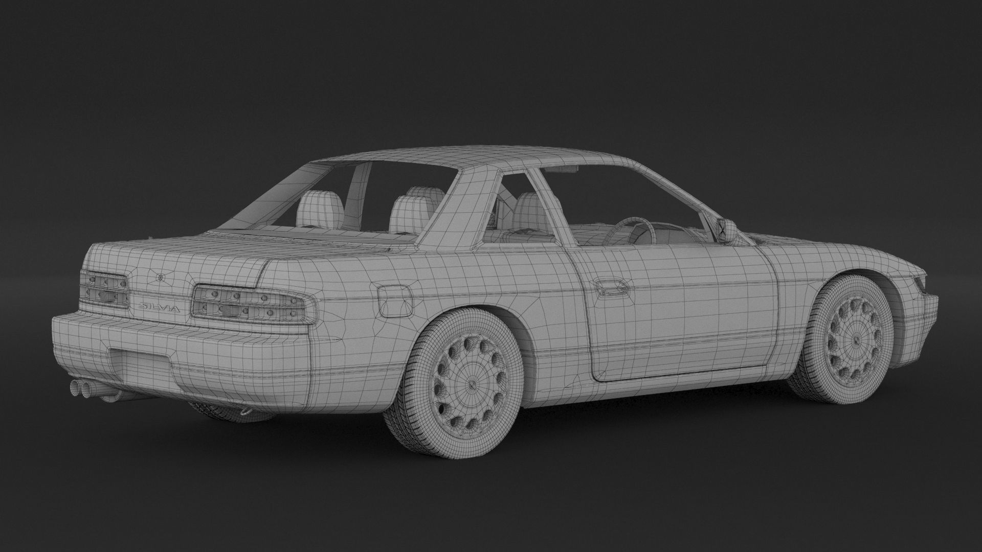Nissan Silvia S13 3D model_8