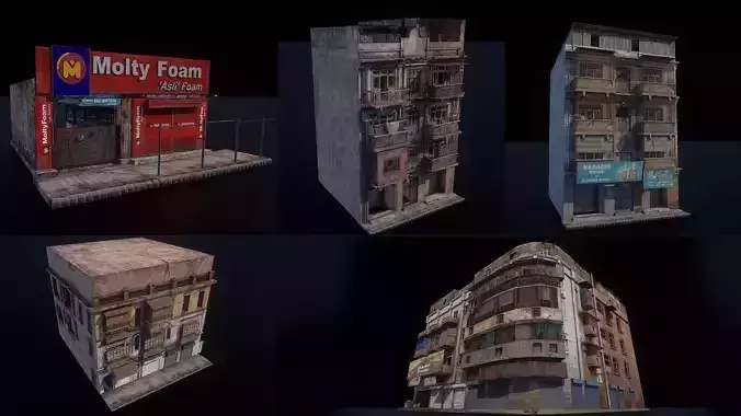 BURNSROAD GENERIC BUILDINGS 3D model
