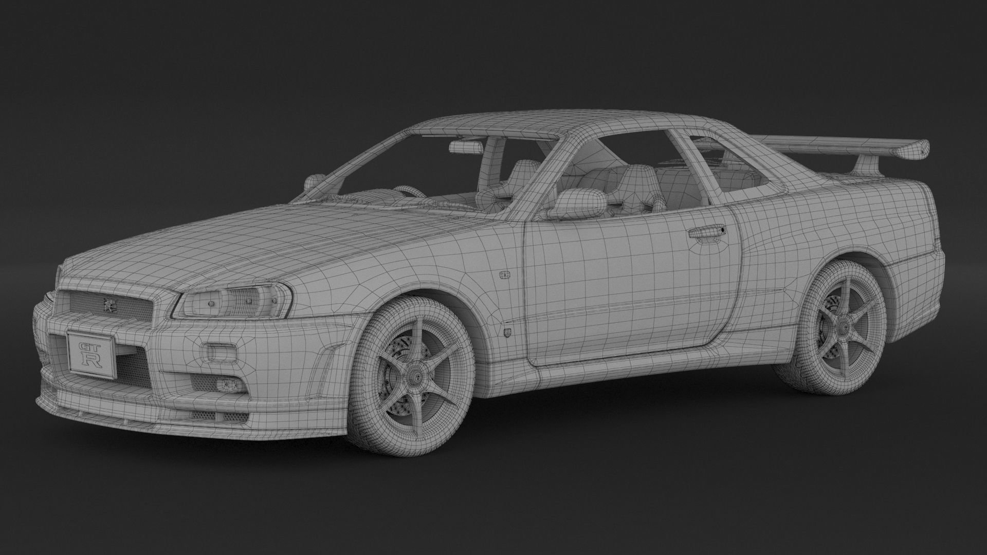 Nissan Skyline GT-R R34 3D model_7