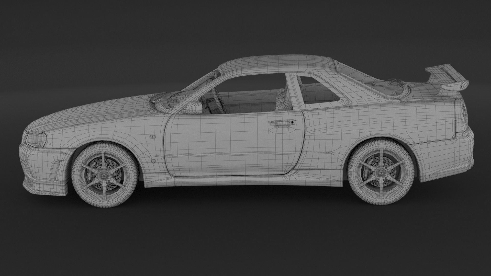 Nissan Skyline GT-R R34 3D model_9