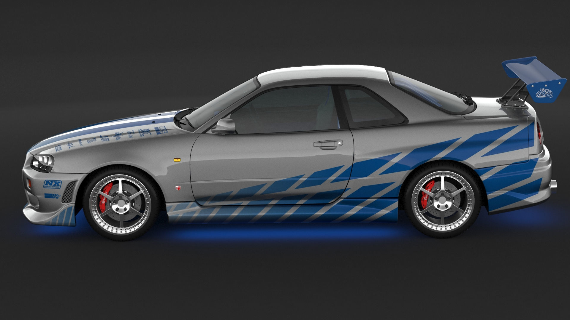 Nissan Skyline GT-R R34 C-West 3D model_4