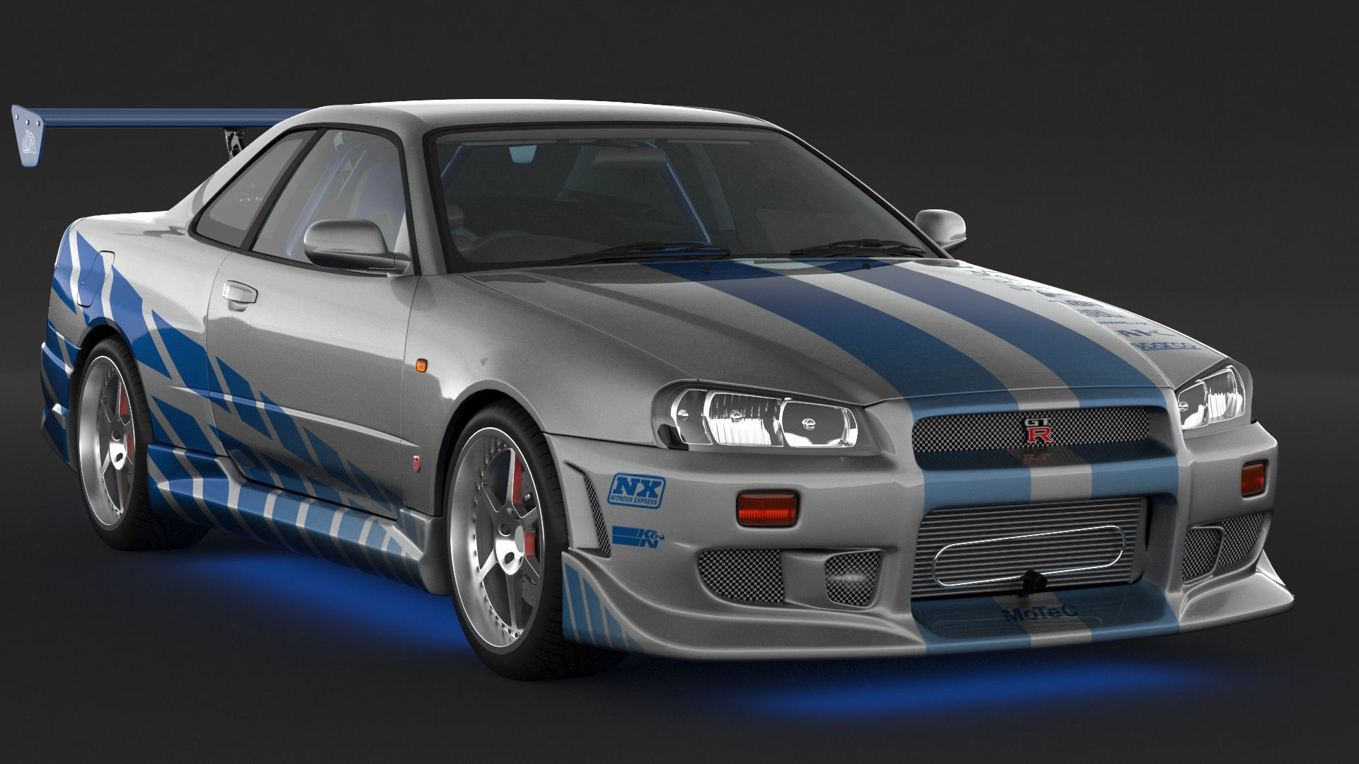 Nissan Skyline GT-R R34 C-West 3D model_2