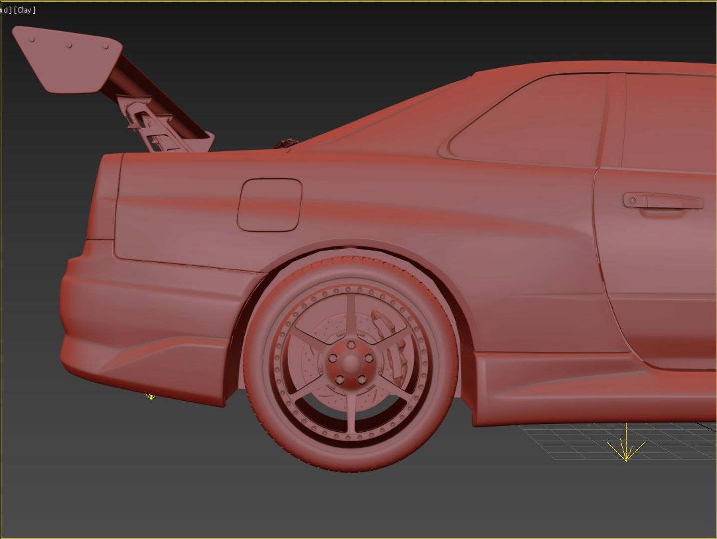 Nissan Skyline GT-R R34 C-West 3D model_12