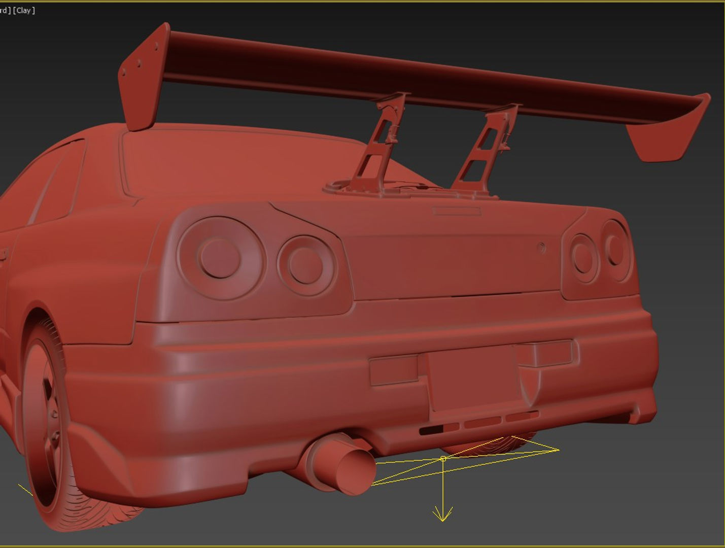 Nissan Skyline GT-R R34 C-West 3D model_11