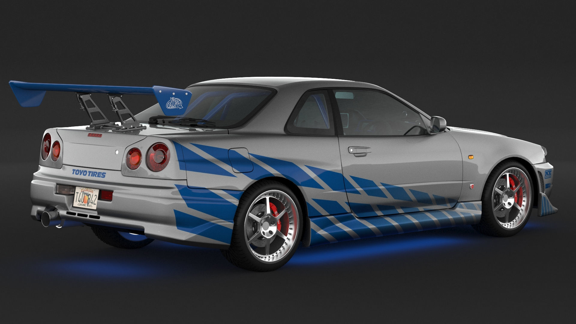 Nissan Skyline GT-R R34 C-West 3D model_1