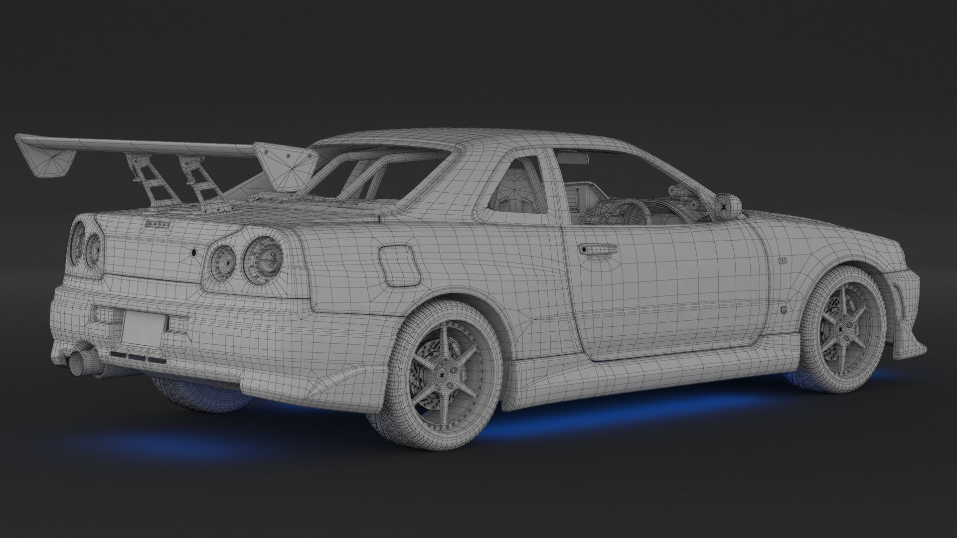 Nissan Skyline GT-R R34 C-West 3D model_8