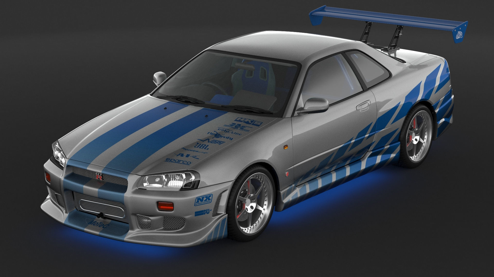 Nissan Skyline GT-R R34 C-West 3D model_5