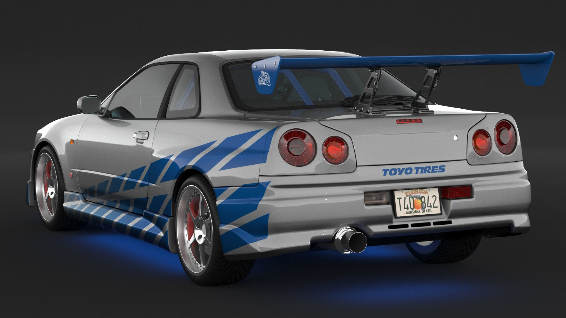 Nissan Skyline GT-R R34 C-West 3D model_3