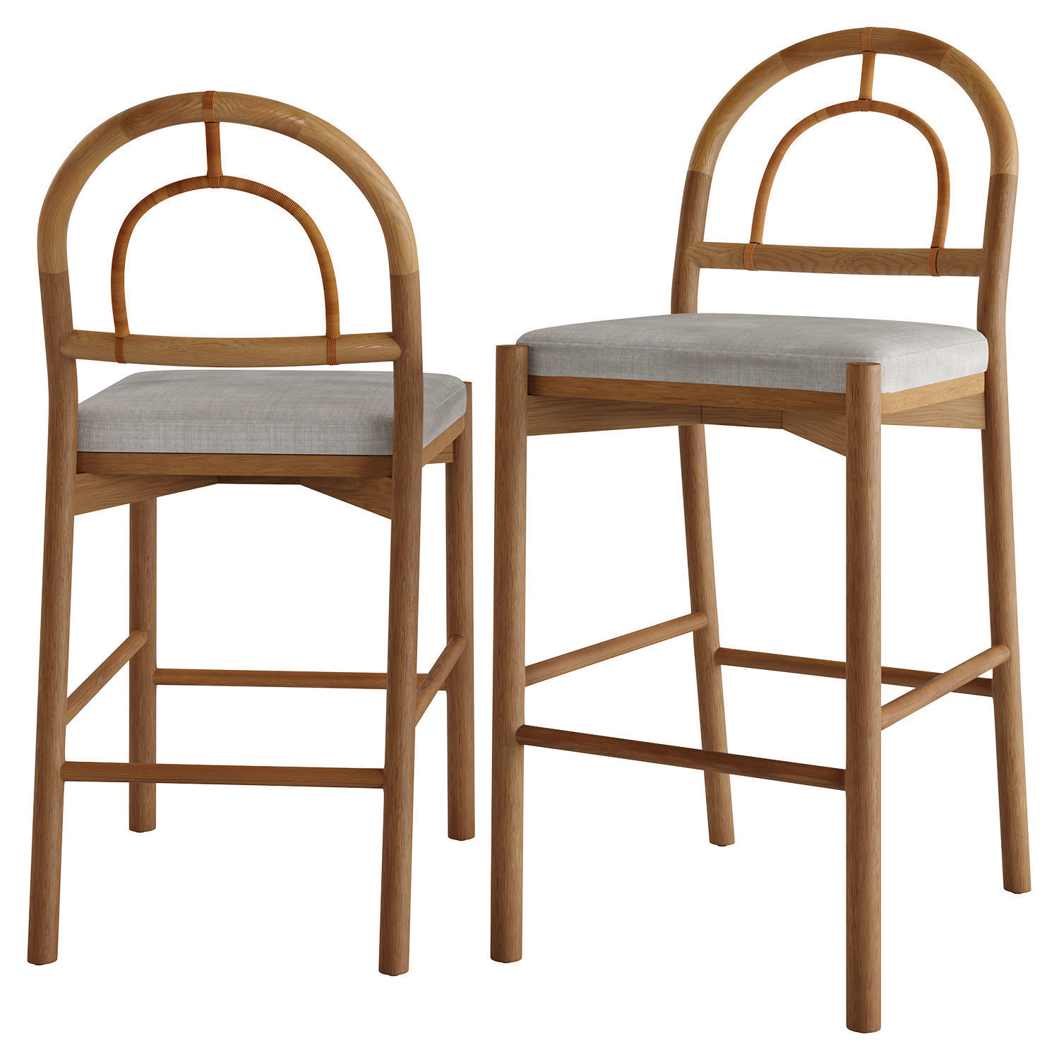 Four Hands Pace Bar - Counter Stool 3D model_1