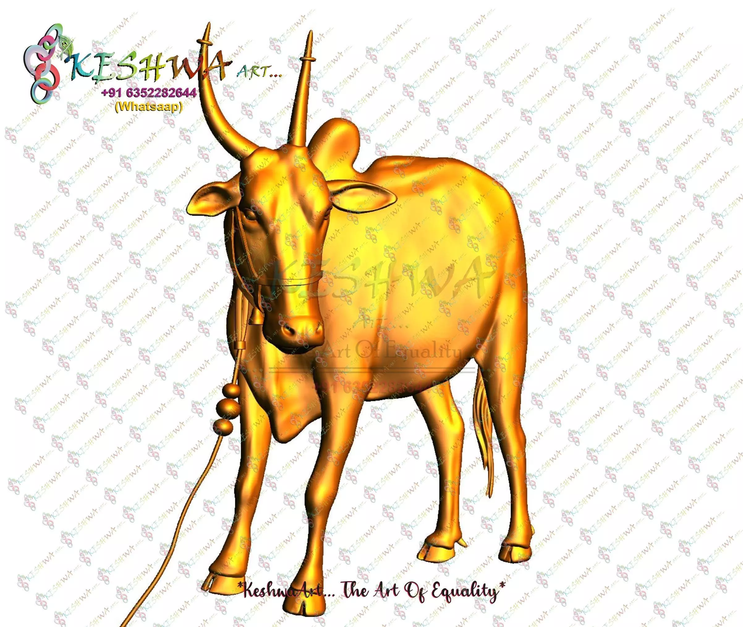 cow stl golden ox 3D print model