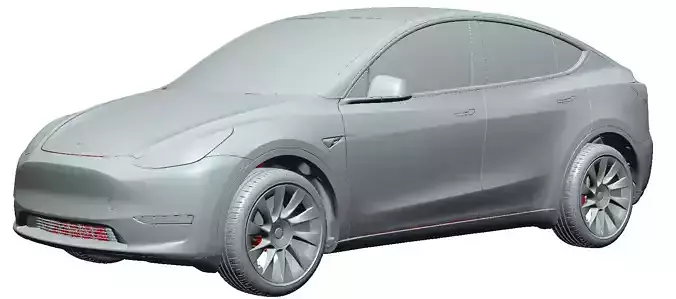 Tesla Model Y AWD 2022- Exterior Scan 3D model 3D model