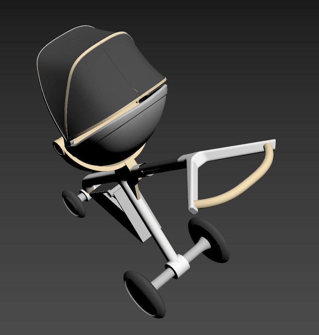 Baby stroller Free 3D model_2