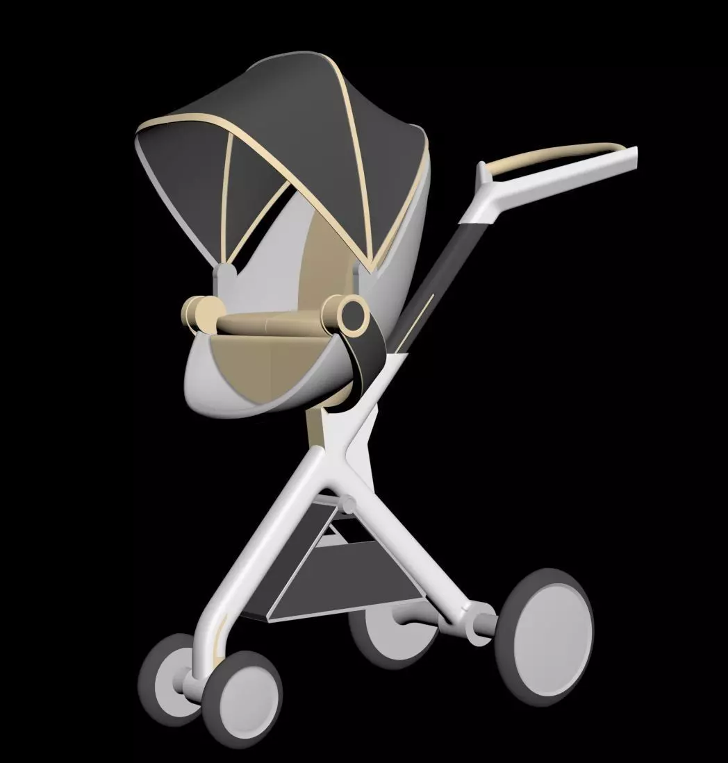 Baby stroller Free 3D model_0