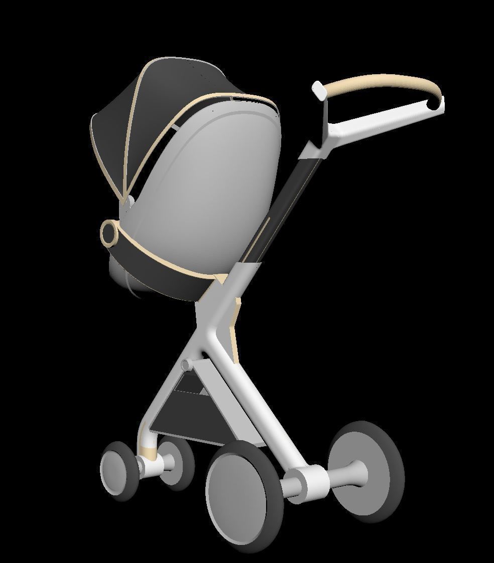 Baby stroller Free 3D model_1