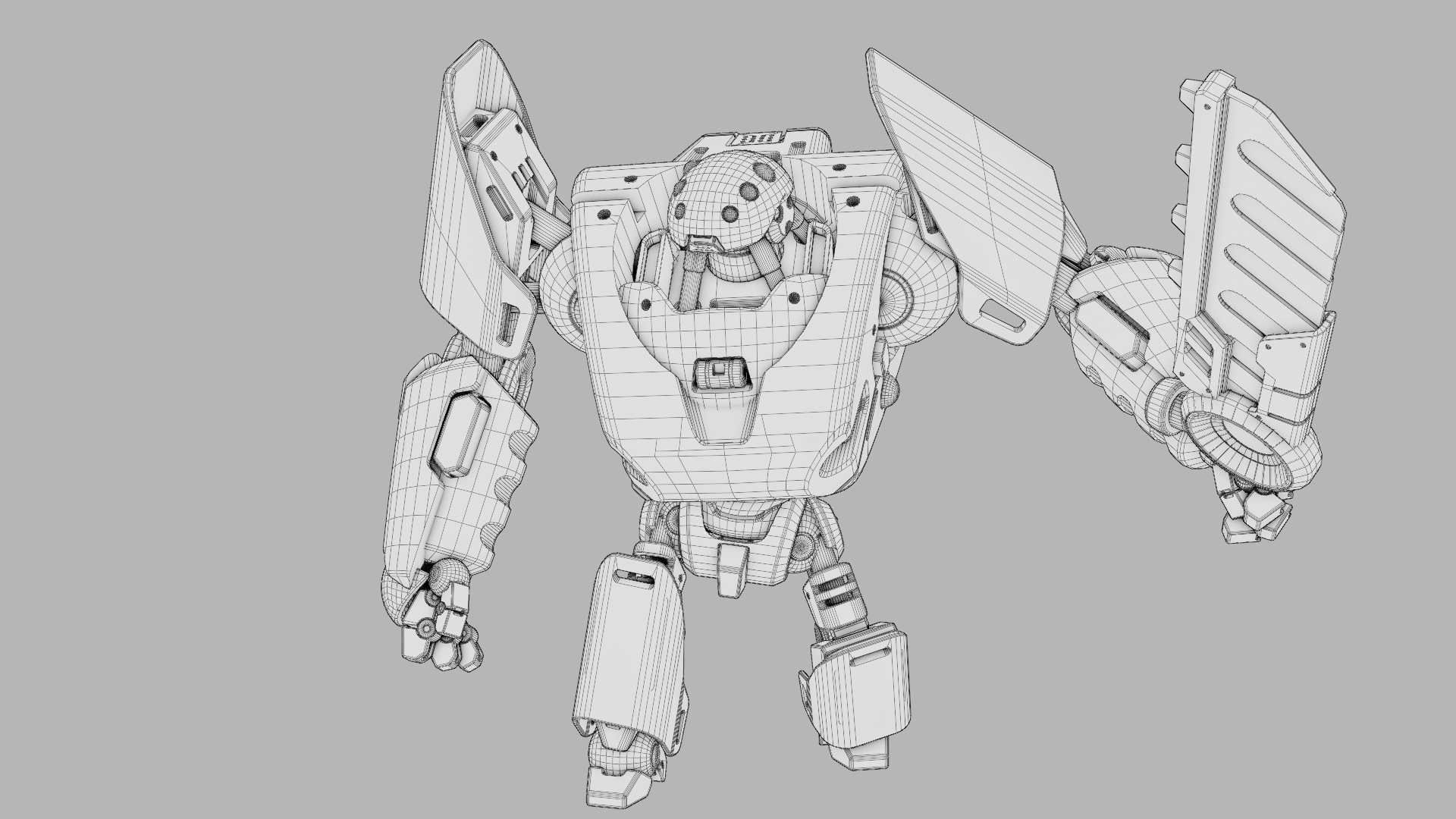 BATTLE DROID PHOVOSH  RIGGED 3D model_37