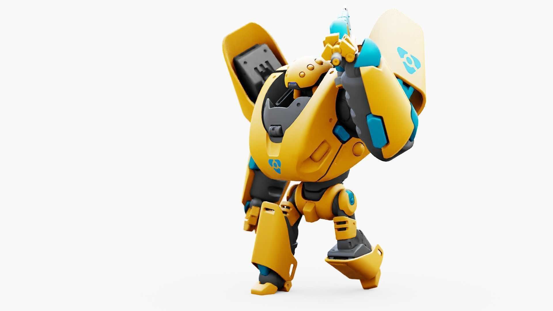 BATTLE DROID PHOVOSH  RIGGED 3D model_27