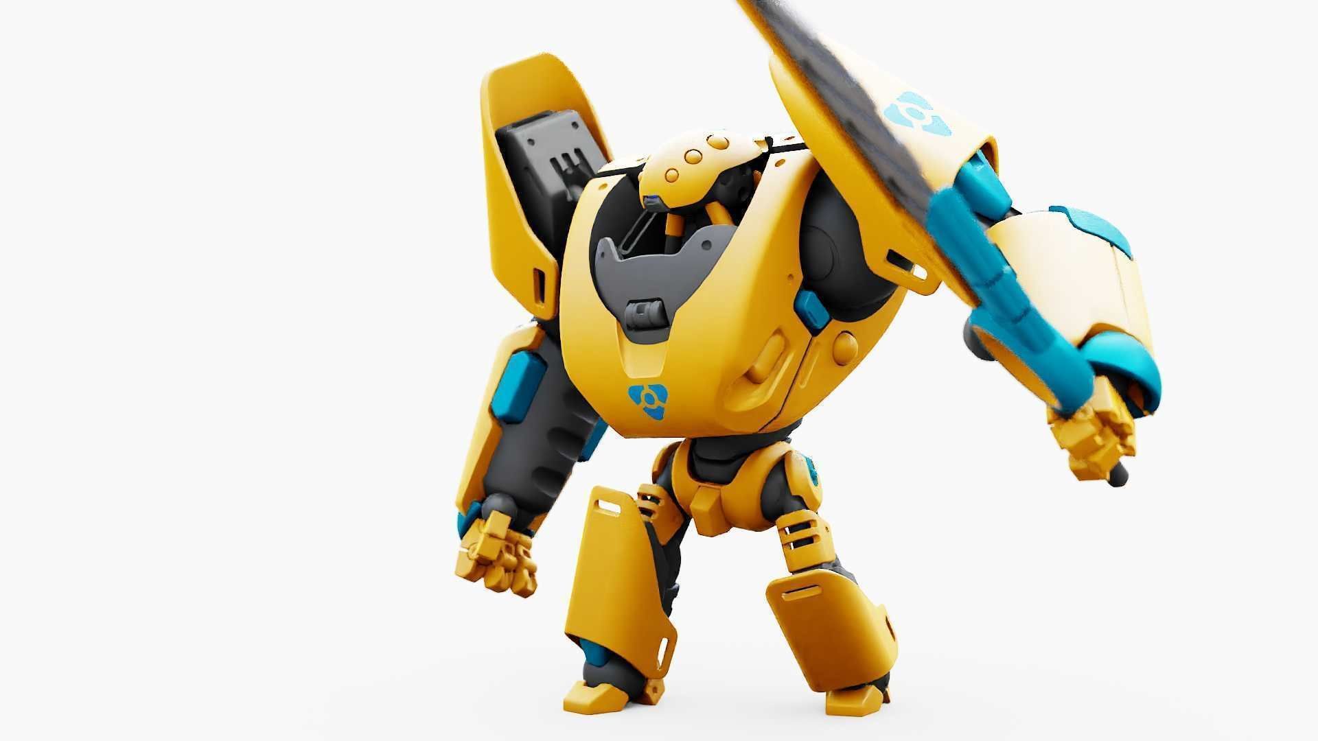 BATTLE DROID PHOVOSH  RIGGED 3D model_5