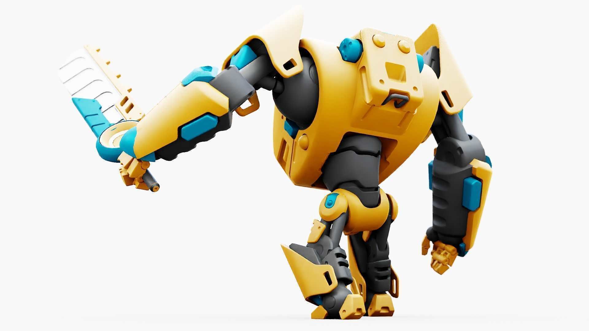 BATTLE DROID PHOVOSH  RIGGED 3D model_9