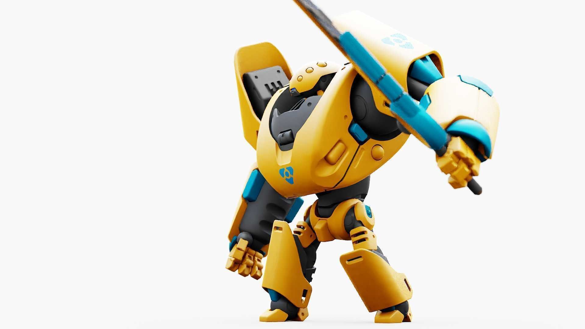 BATTLE DROID PHOVOSH  RIGGED 3D model_6