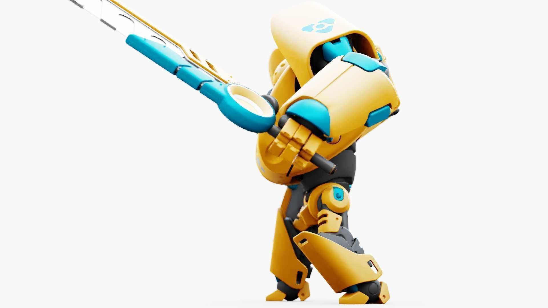 BATTLE DROID PHOVOSH  RIGGED 3D model_7