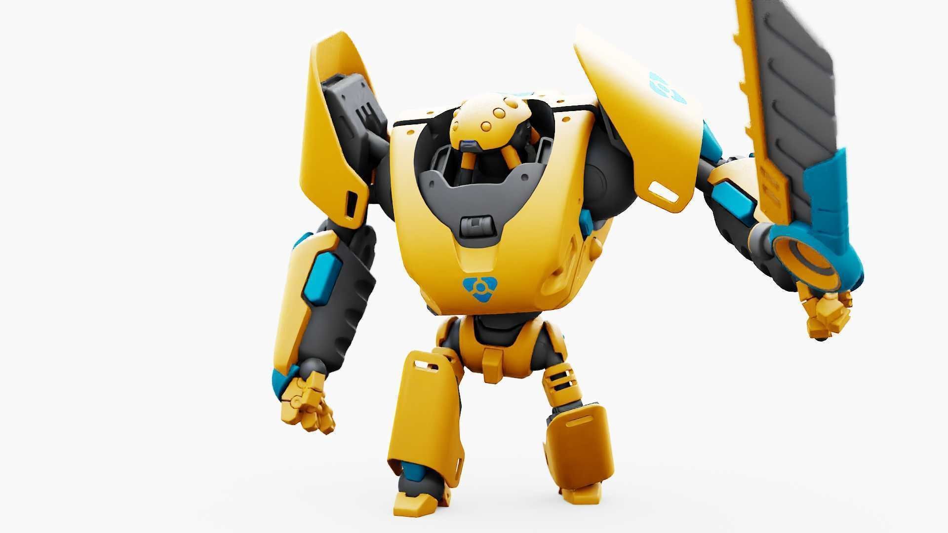 BATTLE DROID PHOVOSH  RIGGED 3D model_4